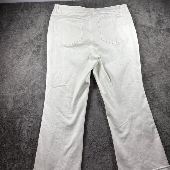 Democracy Women Jeans Ab-Technology White Denim Bootcut Coastal Size 16 H292 - Picture 3 of 10